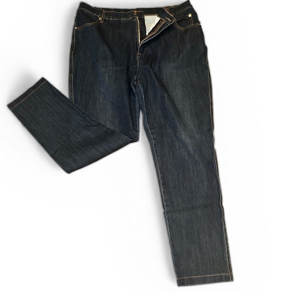 Marble straight leg Classic Dark Blue Women's Jeans